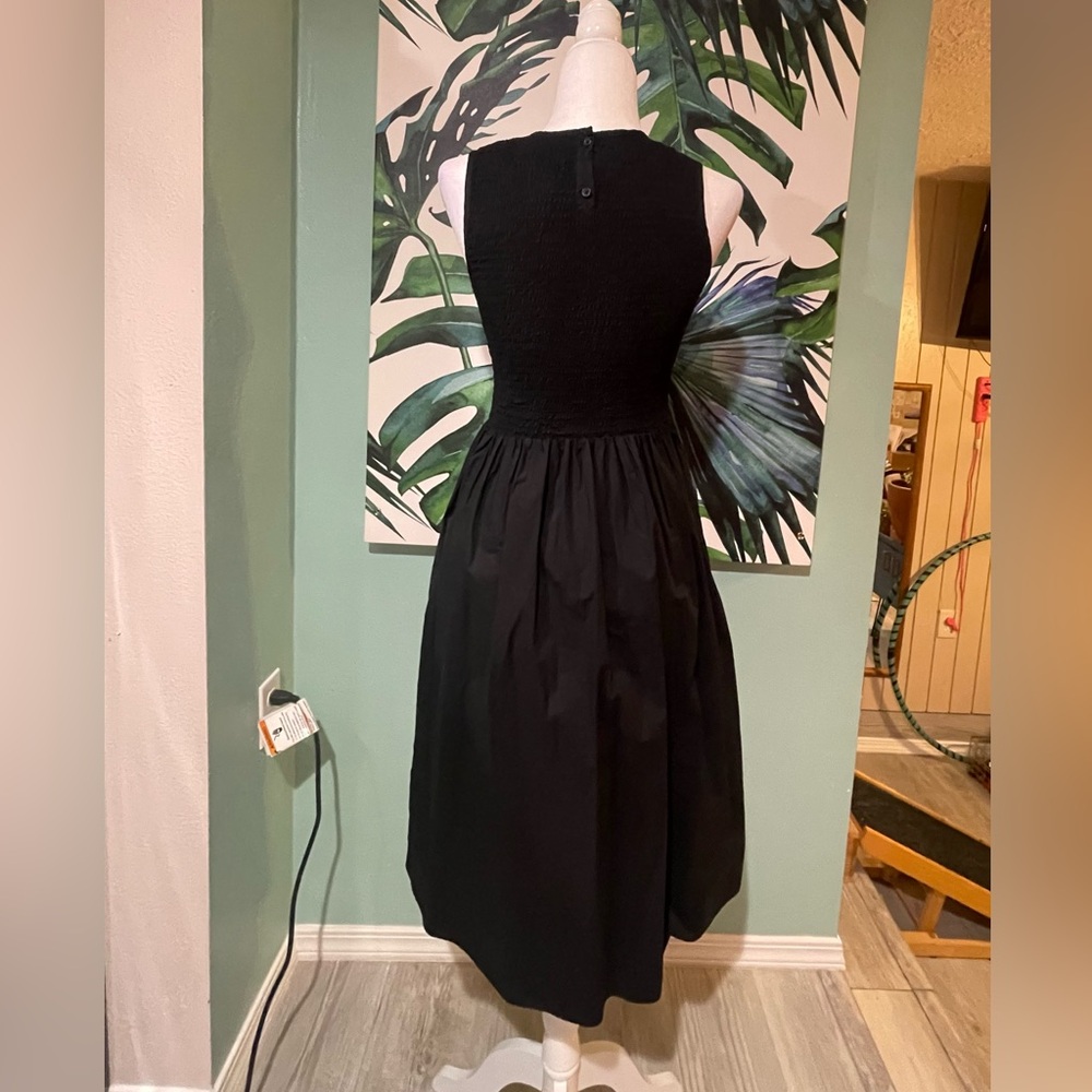 🖤 French Connection Black Smocked Top Dress - Picture 2 of 8